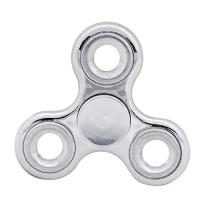 Afbeelding van Toyland® Fidget Hand Spinner, stress en angstverlichting, verschillende kleuren (zilveren zilveren ringen)