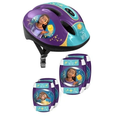Afbeelding van Disney Wish 5 delig Skatebescherming 50 56 cm Paars/Turquoise maat S/M