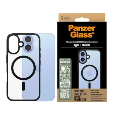 Afbeelding van PanzerGlass Apple iPhone 16 Zwart MagSafe HardCase Clear