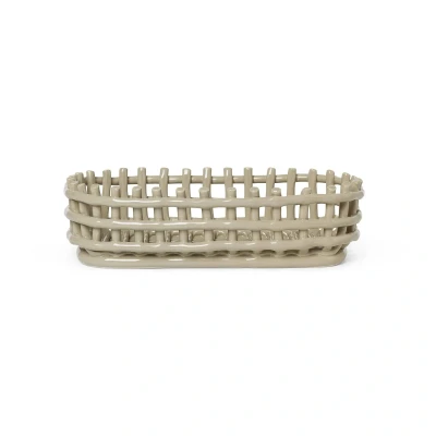 Afbeelding van Ferm LIVING Opbergmand Van Keramiek Beige