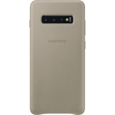 Afbeelding van Samsung Lederen Cover voor Galaxy S10 Plus Grijs