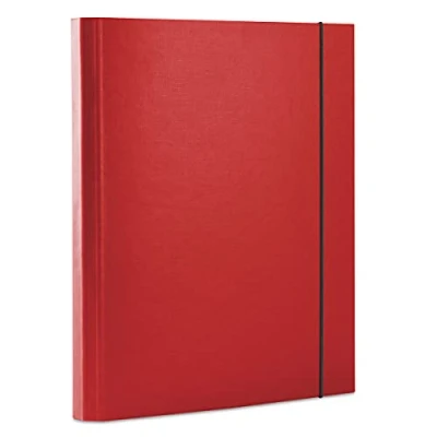 Afbeelding van Office Products Documentenmap met elastiek PP A4/30 3 kleppen, rood / vleugeltype kunst materiaalkarton eenzijdig geplateerd, A4