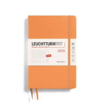 Afbeelding van LEUCHTTURM1917 371023 Paperback (B6+) Weekplanner 2025, abrikoos, Engels