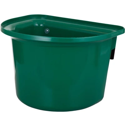Afbeelding van Stubbs Voerbak plastic halfrond met beugels 15ltr. 15 l Groen
