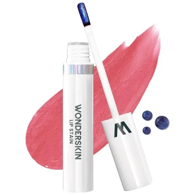 Image de Wonderskin Wonder Blading Lip Stain Masque, Pink Langtidsholdbar Transfer Proof, Vandfast Nude Tint, Makeup Mat Finish (Romance Masque)