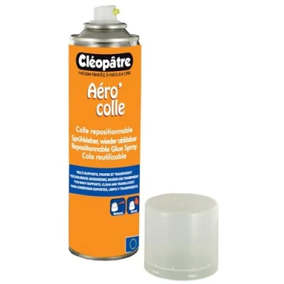 Image de Cleopatre Colle Repositionnable Aero&#039;colle Aerosol 250ml