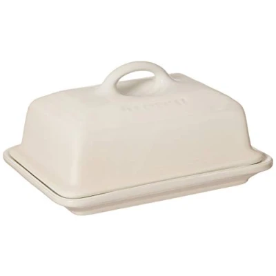 Image de Le Creuset Beurrier en Céramique, 900 g, 17 x 12.5 9 cm, Meringue