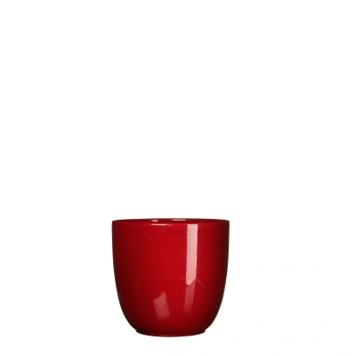 Afbeelding van Bloempot Pot rond es/10.5 tusca 11 x 12 cm d.rood Mica Decorations