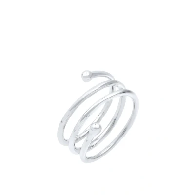 Afbeelding van Elli Spiral Basic Ring, Dames, Maat: 54, Silber