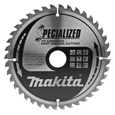 Afbeelding van Makita Zaagblad Tipe 185X30x2,0 40T 25G B 09494