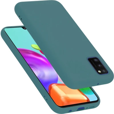 Afbeelding van Cadorabo Hoesje geschikt voor Samsung Galaxy A41 in LIQUID GROEN Beschermhoes gemaakt van flexibel TPU silicone Case Cover