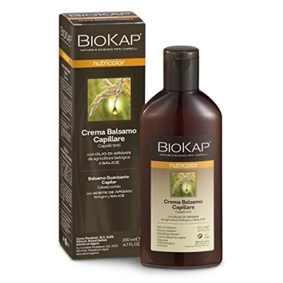 Afbeelding van BIOKAP Nutricolor Premium conditioner 200 ml voor gekleurd haar plantaardige werkzame stoffen biologische arganolie wilgenextract rozemarijn eucalyptus veganistisch