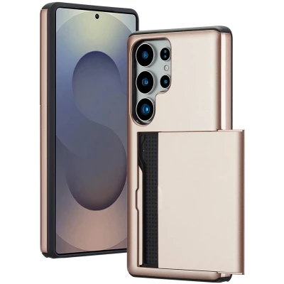 Afbeelding van imoshion Hoesje met pasjeshouder Geschikt voor Samsung Galaxy S25 Ultra Backcover Rose Gold