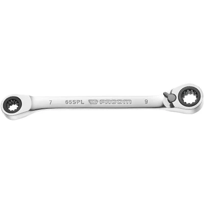 Afbeelding van FACOM 65.7X9SPL ratelringsleutel 15 gebogen spline