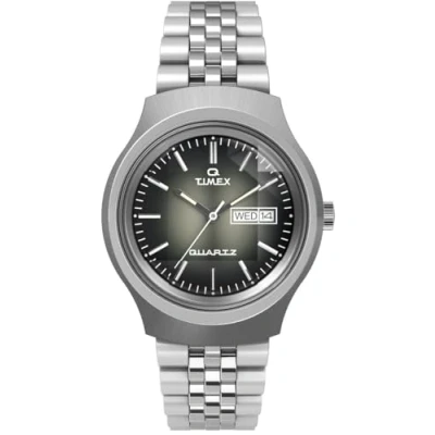 Afbeelding van Timex Q Reissue Dégradé TW2W22500 Horloge Staal Zilverkleurig Ø 38 mm