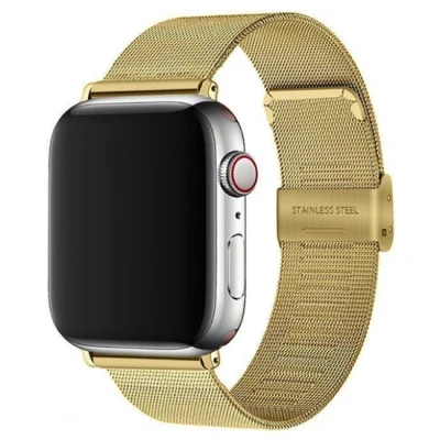 Afbeelding van Apple Watch Milanese Loop bandje Goud Geschikt voor 38mm / 40mm 41mm