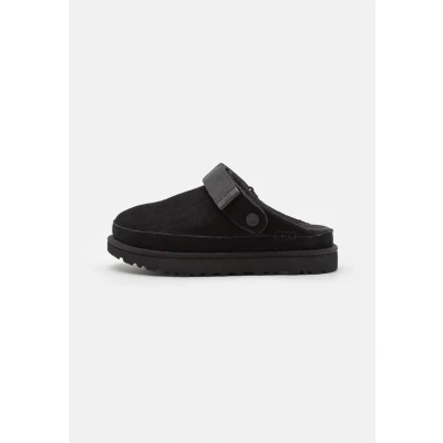 Afbeelding van UGG Goldenstar Pantoffels, Dames, Maat: 41, Black Veloursleer
