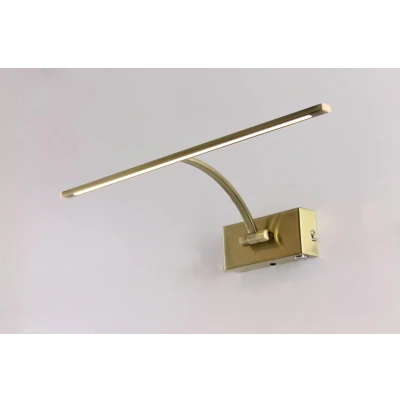 Afbeelding van Wandlamp / Schilderijlamp LED messing lang