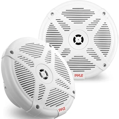 Afbeelding van Pyle Plmr652w Bluetooth luidspreker (16,5 cm, 2 weg Ip x4, waterdicht, weerbestendig, dual stereo soundsysteem met 600 Watt, vermogen en discreet design) wit