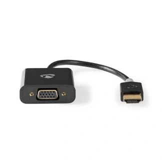 Afbeelding van HDMI naar VGA adapter Nedis 0.2 meter (Jack 3.5 mm, Full HD, Verguld)