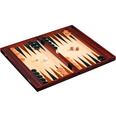 Afbeelding van Backgammon c PER STUK ! ette bruin hout 41x24 cm