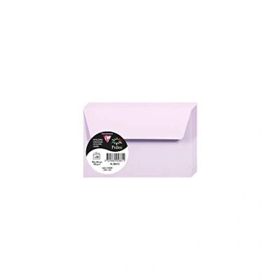 Afbeelding van Clairefontaine 5861C, verpakking met 20 enveloppen, zelfklevend, formaat 9 x 14 cm, 120 g/m², kleur: lila, uitnodiging voor evenementen en correspondentie, Pollen serie, glad papier van hoge kwaliteit