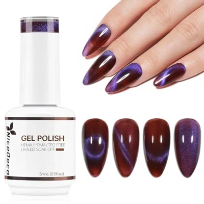 Afbeelding van Nicedeco 15 ml Cat Eye Gel nail Polish, UV/LED, soak off, magnetische gel, art, manicure, pedicure, voor professioneel, salon en thuis, gebruik N304