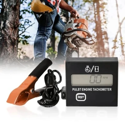Afbeelding van 2 takt inductieve digitale toerenteller met urenteller, voor motorfiets, sneeuwfrees, motorcross, grasmaaier, kettingzaaggenerator