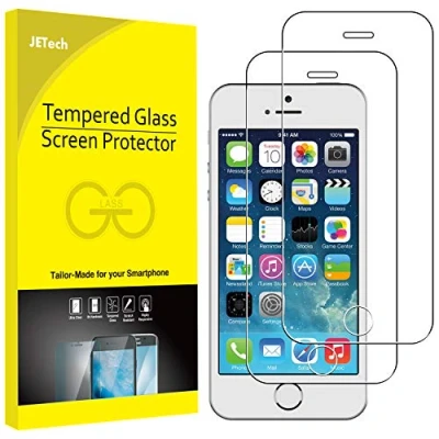 Afbeelding van JETech Displaybeschermfolie voor iPhone SE 2016 (1e generatie), 5s, 5c en 5, gehard glas, 2 stuks