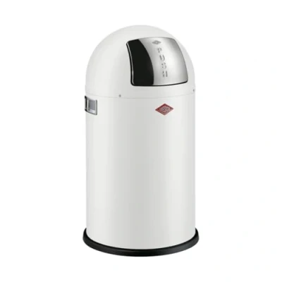 Afbeelding van Afvalbak Wesco Pushboy Junior, wit mat