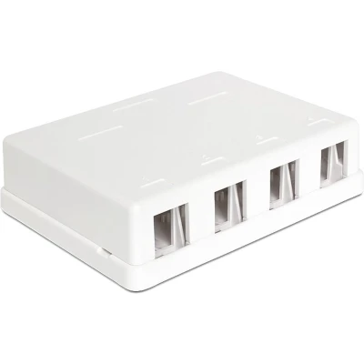 Afbeelding van Uitvoerdoos voor 4 Keystone modules / wit