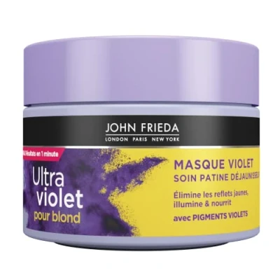 Image de JOHN FRIEDA Ultra Violet pour blonds Masque soin patine déjaunisseur 250 ml