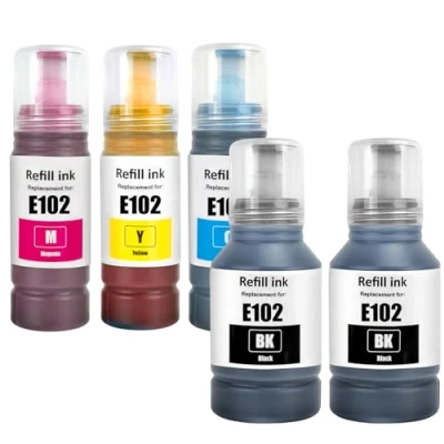 Afbeelding van LAIPENG 102 inkt compatibel met Epson voor ET 2700 2750 2751 2756 2850 2851 2856 3700 3750 3850 4750 4850 0 EN 4 856 15000 printer (BK*2/C/M/Y)
