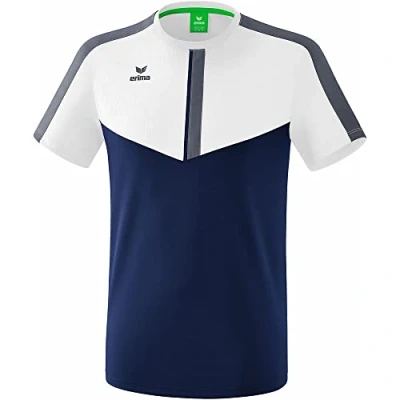 Afbeelding van Erima Squad T shirt voor heren, wit/new navy/slate grey