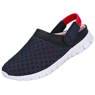 Afbeelding van SAGUARO Dames Clogs Heren Zomer Pantoffels Klompen Slip on Resistent Strand Sandalen,rood,38 EU