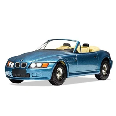 Afbeelding van Modelauto BMW Z3 James Bond films 11 x 5 4 cm blauw Schaal 1:36 Speelgoedauto Miniatuurauto Bekende auto Filmauto