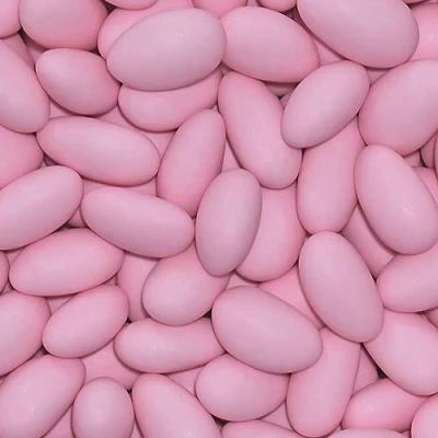 Afbeelding van EinsSein 1kg Suiker amandelen bruiloft Gracile midi roze mat suikerbonen wit bruitssuiker dragees confetti kleuren pure omhuld coating suikerlaagje boontjes geboorte communie candy bar candybar