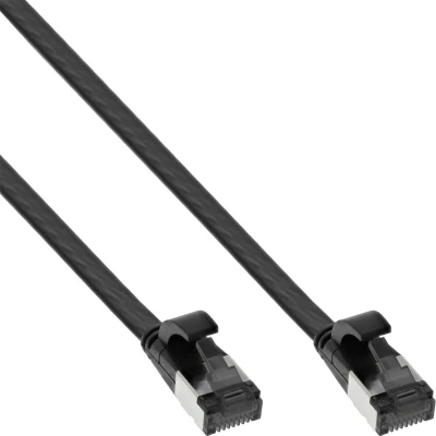Afbeelding van U/FTP CAT8.1 40 Gigabit platte netwerkkabel met TPE mantel / zwart LSZH 7,5 meter