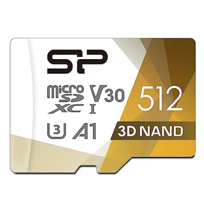 Afbeelding van Silicon Power U3 SDXC High Speed Micro SD geheugenkaart voor Steam Deck, Nintendo Switch, DJI Pocket 3 en 512 GB drone