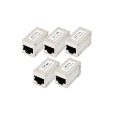 Image de DIGITUS Coupleur réseau RJ 45 (F) pour blindé CAT 6a modulaire, affectation des broches : 1:1 (pack de 5)