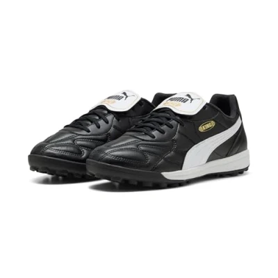 Afbeelding van PUMA King Top Tt Voetbalschoenen, uniseks, Zwart Wit Goud