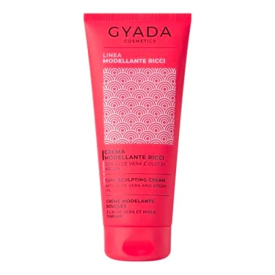 Afbeelding van GYADA COSMETICS, 5e verjaardag crème voor krullend haar, zonder uitspoelen met disciplinerende werking en anti kroes, aloë vera, lijnzaadolie, kokosnoot, argan jojoba, 200 ml