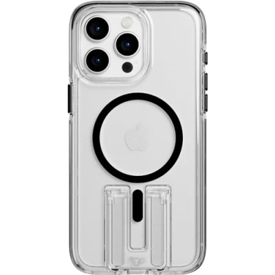 Afbeelding van Tech21 Evo Crystal Kick iPhone 15 Pro Max hoesje Schokbestendig telefoonhoesje Geschikt voor MagSafe Transparant/Zwart 4,9 meter valbestendig Flexshock