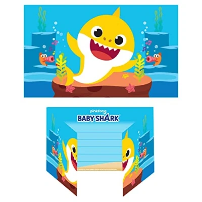 Afbeelding van Baby Shark Uitnodigingen (8 stuks)