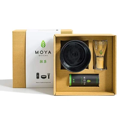 Afbeelding van MOYA Matcha Thee Starter Set Poeder 30 g Klopper Kom