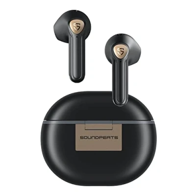 Afbeelding van SoundPEATS Air3 Deluxe HS Oordopjes, draadloos, Hi Res audio, semi in ear, LDAC codec, bluetooth 5.2, duidelijke ENC oproepen, app bediening, 20 uur luistertijd, zwart