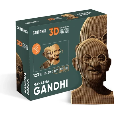 Afbeelding van Cartonic MAHATMA GANDHI 3D puzzel puzzels DIY kinderen en volwassenen