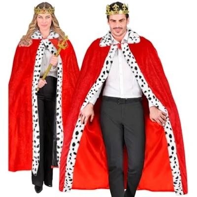 Afbeelding van Widmann Koning Prins &amp; Adel Kostuum Rode Koninklijke Cape 140 Centimeter Rood One Size Carnavalskleding Verkleedkleding