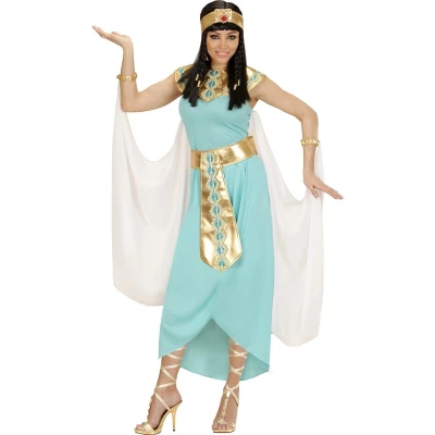 Afbeelding van Widmann Egypte Kostuum Egyptische Koningin Ank Kamon Blauw Medium Carnavalskleding Verkleedkleding
