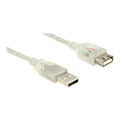 Image de Delock Rallonge de câble USB (F) pour (M) 2.0 1 m transparent